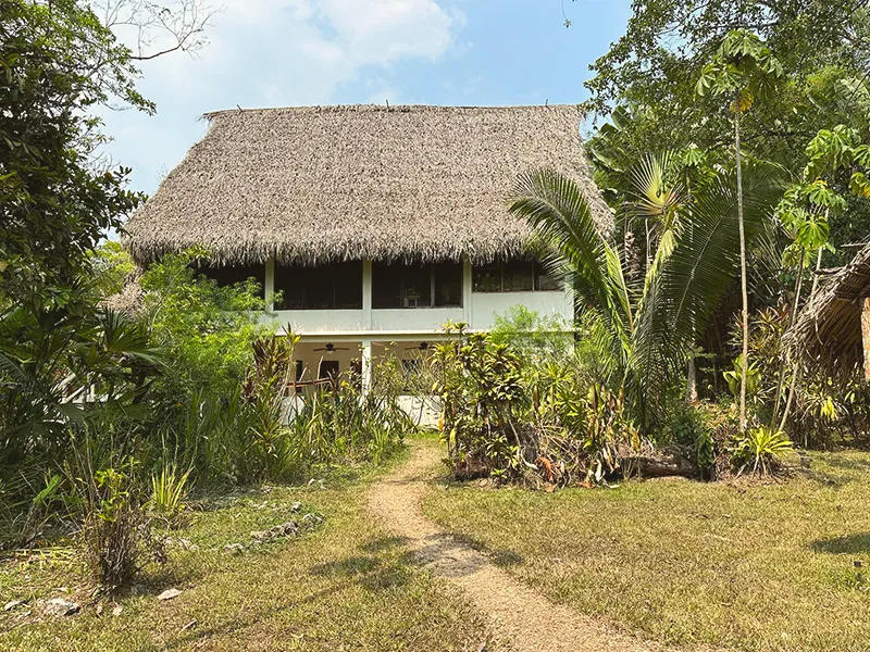 The Creekside Oasis Lodge seen from the garden.