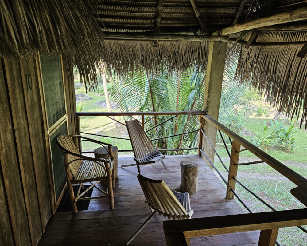 Veranda outside of 2 of the casitas.